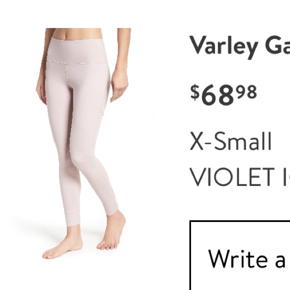 Varley Pants - NWOT Varley Gaines High Waist Leggings XS color: Violet ice